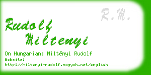rudolf miltenyi business card